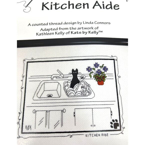 Kitchen Aide Cross Stitch Pattern By Calico Crossroads Cats - Picture 1 of 3